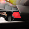 2017-2020 Tesla Model 3 & Y Center Console Red Anti-Slip Key Card Holder & Silicone Key Chain (Set of 2)