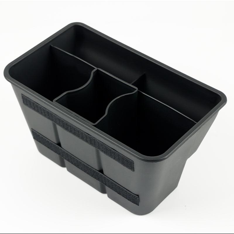 Tesla Model Y Storage Box Under Rear Air Outlet Organizer Rear ABS Flocking Box (Rear Middle ABS Flocking Box)