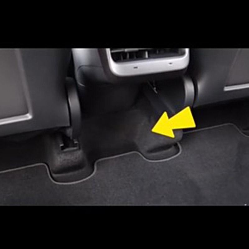 Tesla Model Y Storage Box Under Rear Air Outlet Organizer Rear ABS Flocking Box (Rear Middle ABS Flocking Box)