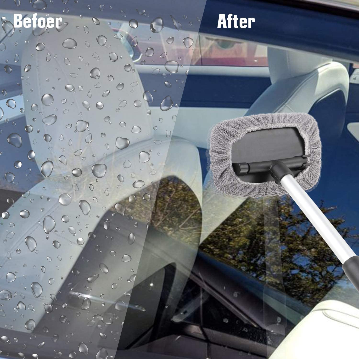 Tesla Model 3 & Model Y Microfiber Windshield Cleaning Brush