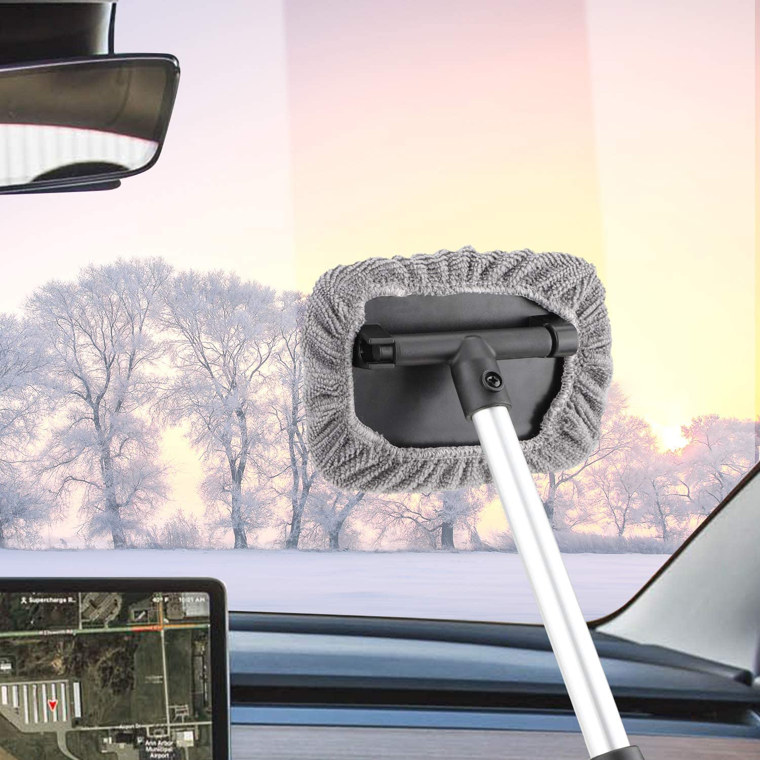Tesla Model 3 & Model Y Microfiber Windshield Cleaning Brush