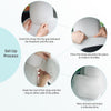 Leather Headrest Neck Pillow For Tesla Model 3 & Y Neck Support Cushion Two Pieces (White)