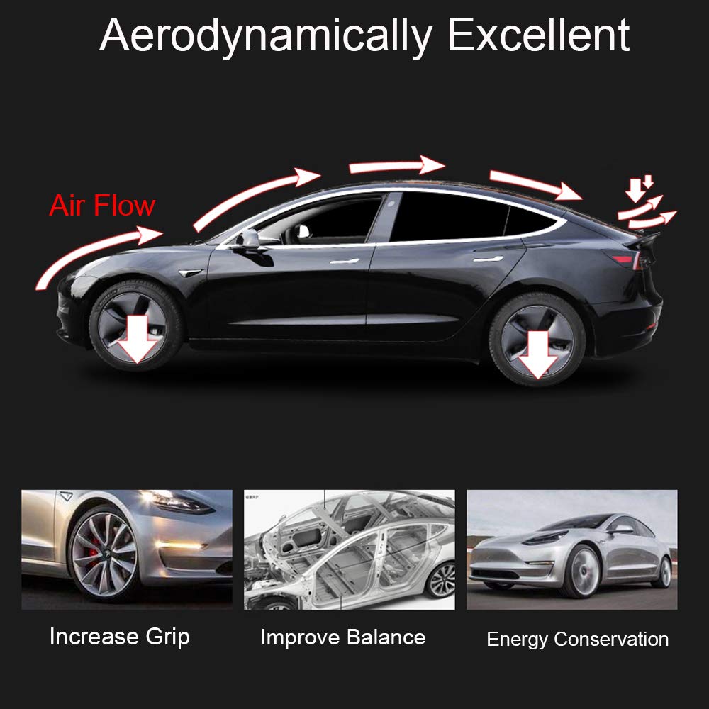 Tesla Model 3 Carbon Fiber Style Trunk Wing Performance Spoiler