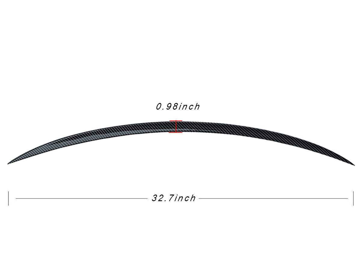 Tesla Model Rear Window Wing Lip Carbon Fiber Spoiler
