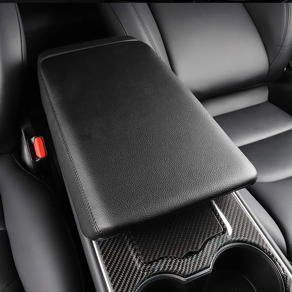 Tesla Model 3 & Y Leather Center Console Armrest Cover
