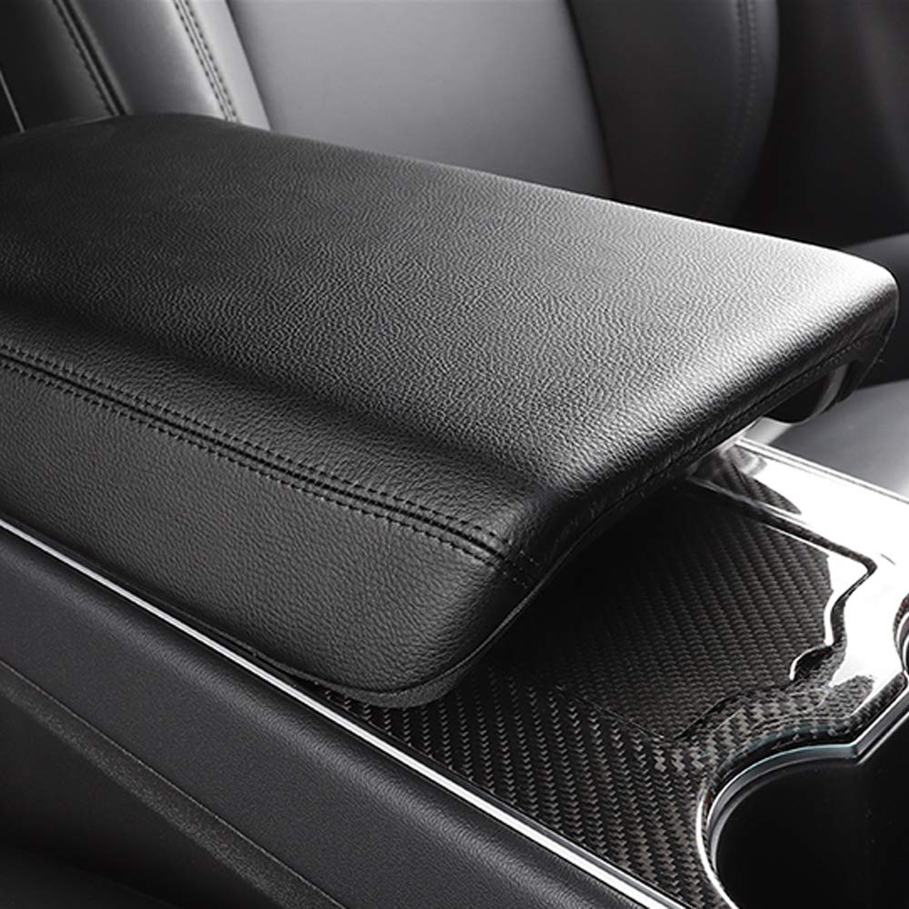 Tesla Model 3 & Y Leather Center Console Armrest Cover