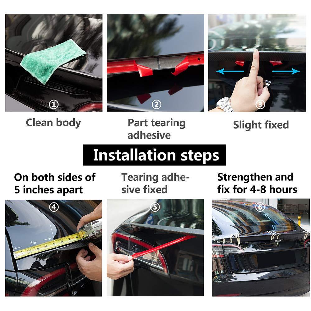 Tesla Model 3 Performance Tail Wing Rear Trunk Lid Carbon Fiber Spoiler