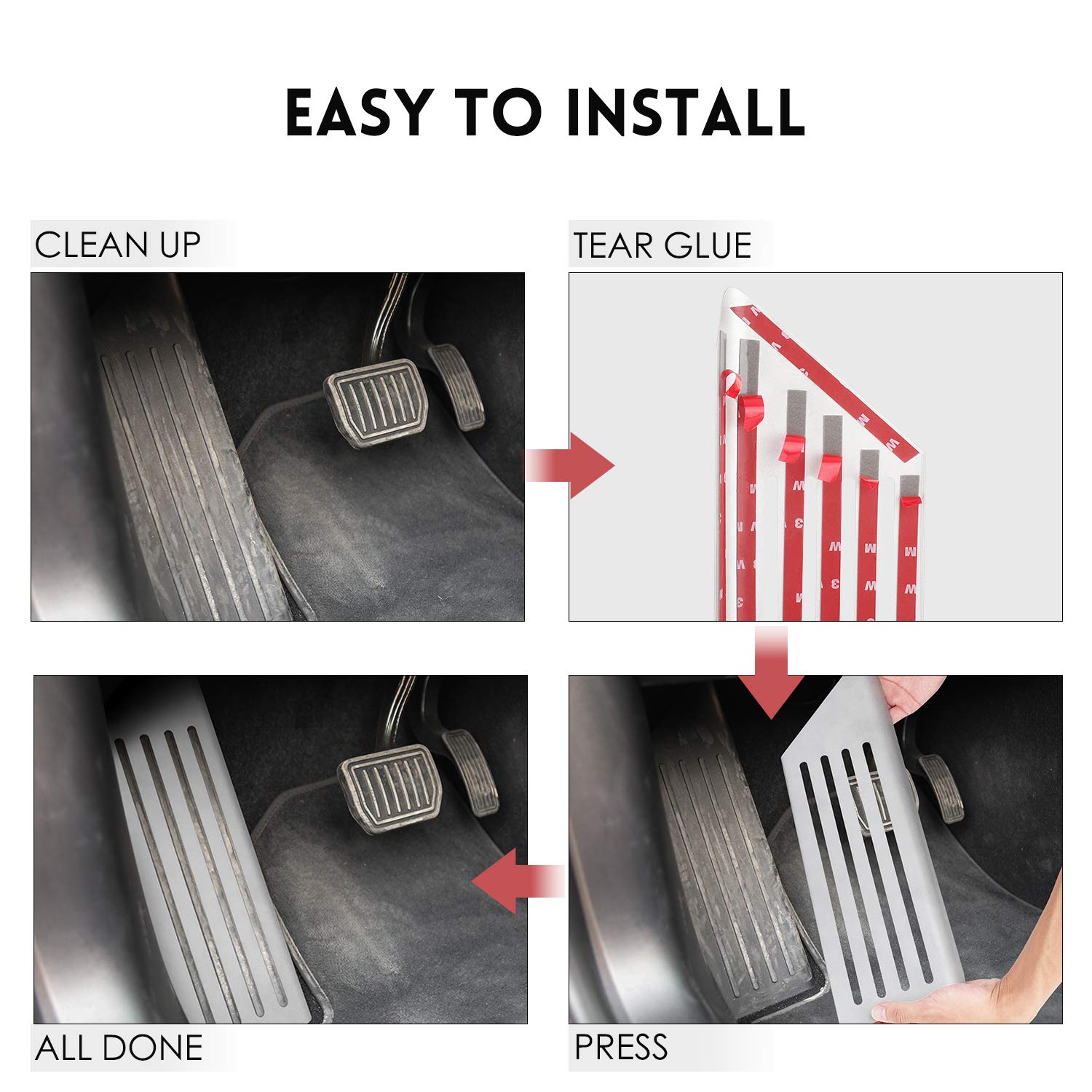 Tesla Model 3 & Y Stainless Steel Footrest Dead Pedal