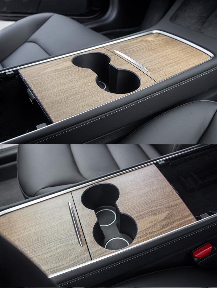 2021-2022 Model 3 & Model Y Wood Grain Center Console Vinyl Wrap