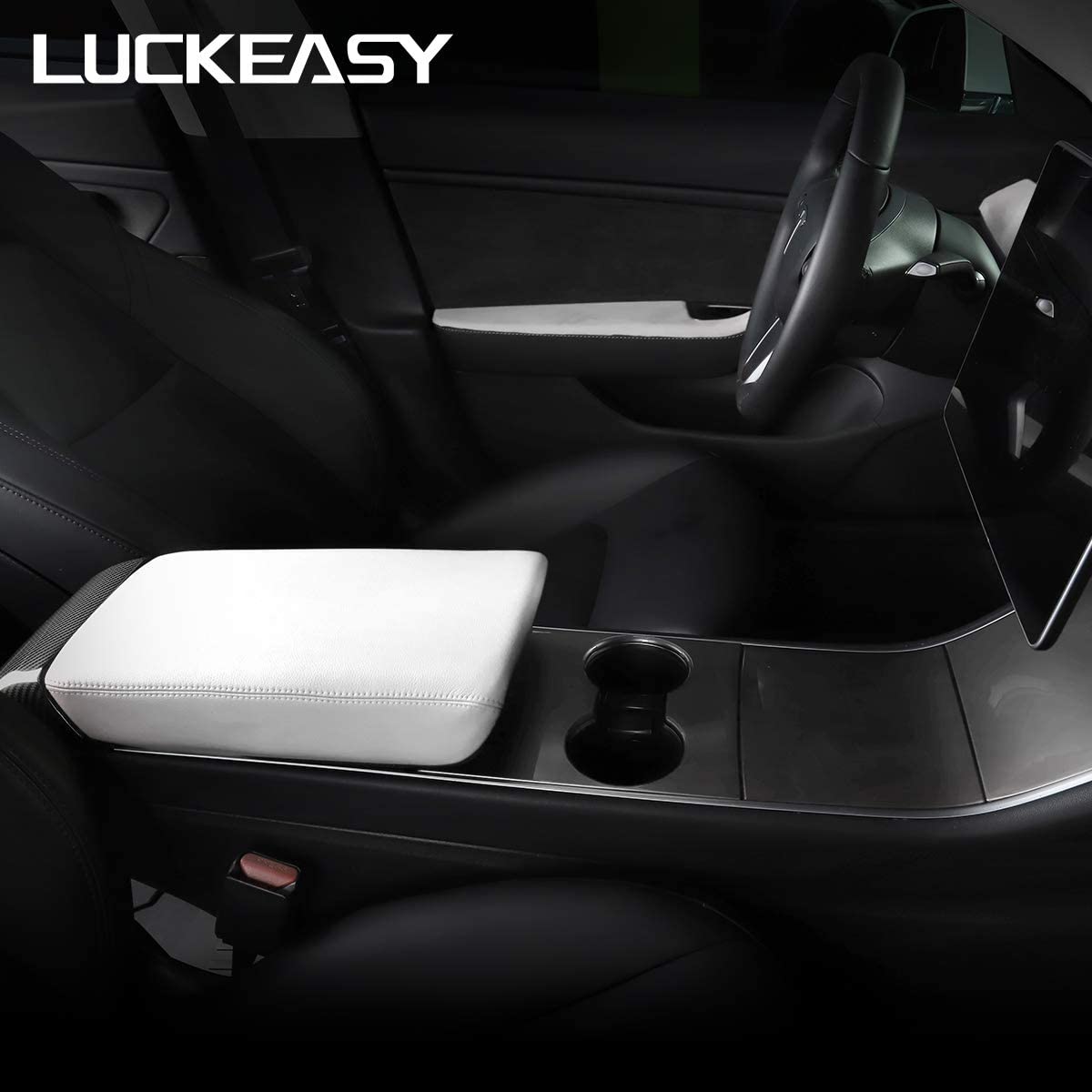 Tesla Model 3 & Y Leather Center Console Armrest Cover