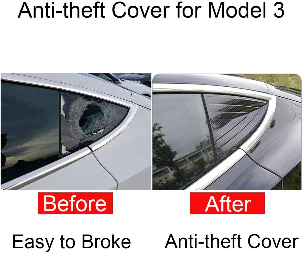 Tesla Model 3 Rear Quarter Window Protector (Two Piece Set)