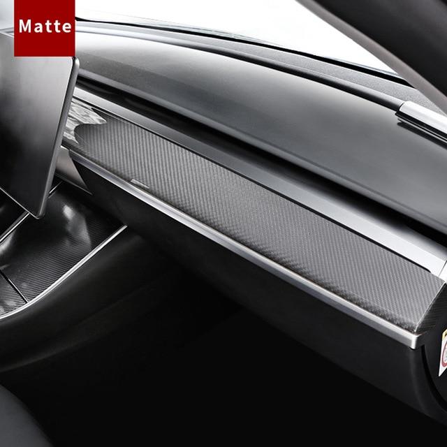 Tesla Model 3 & Y Matte Carbon Fiber Dashboard Cap
