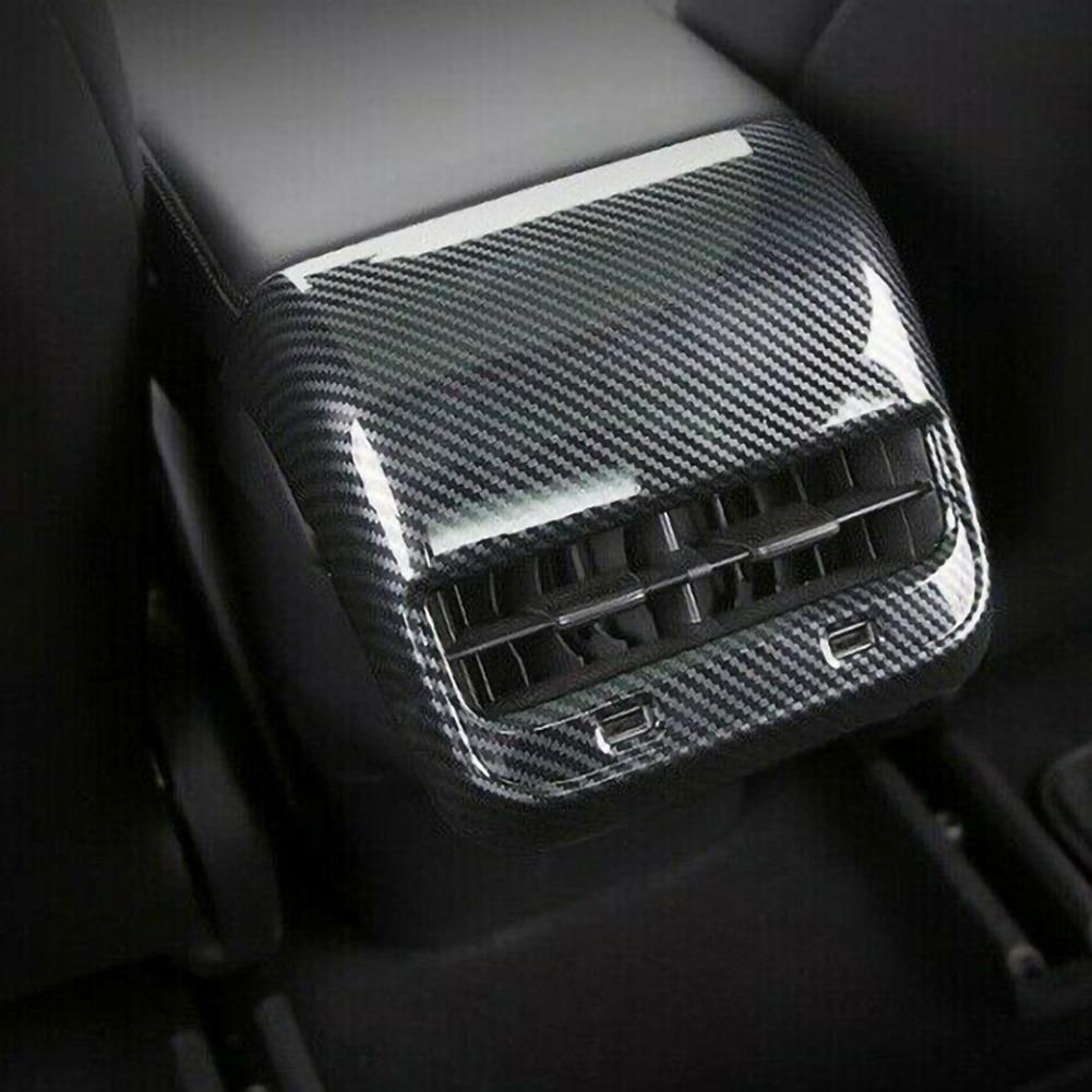 Tesla Model 3 & Y Carbon Fiber Style Rear Air Vent Cover Trim