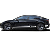 2 Pieces Vinyl Decal Door Side Skirt Stripes Sill Sticker for Tesla Model 3, Model S, Model X, & Model Y