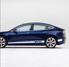 2 Pieces Vinyl Decal Door Side Skirt Stripes Sill Sticker for Tesla Model 3, Model S, Model X, & Model Y