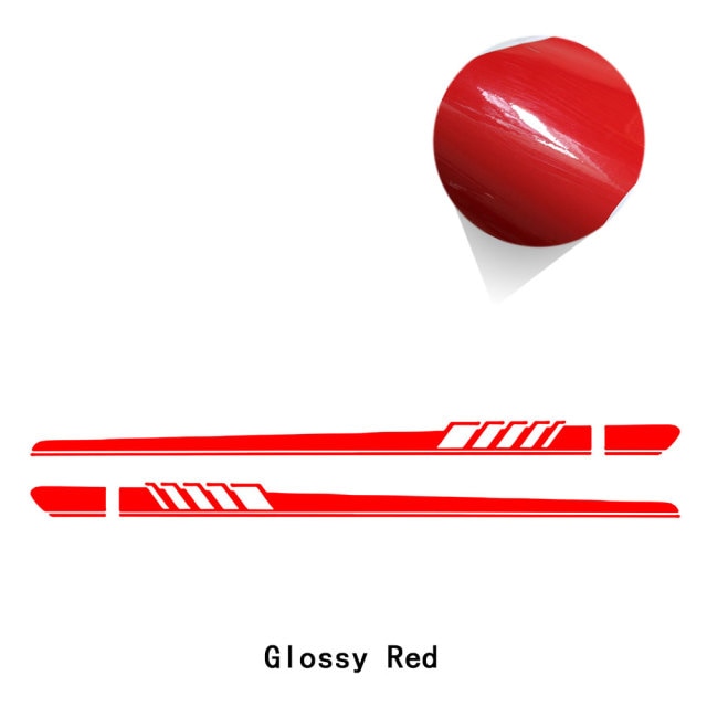 2 Pieces Vinyl Decal Door Side Skirt Stripes Sill Sticker for Tesla Model 3, Model S, Model X, & Model Y