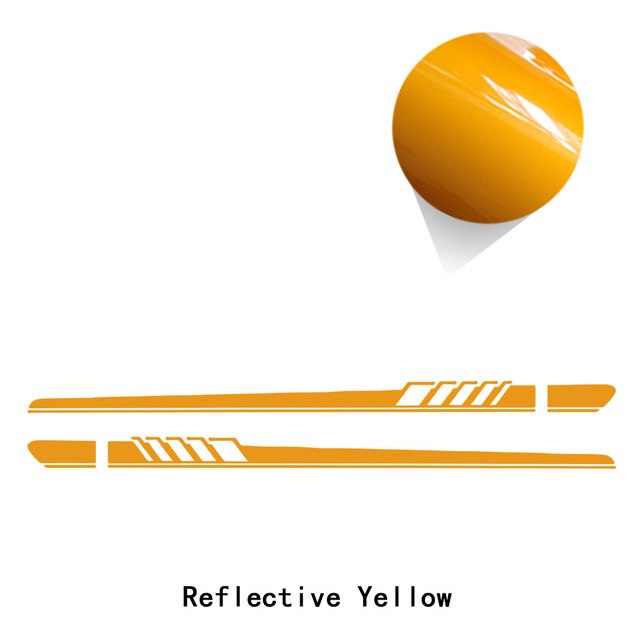 2 Pieces Vinyl Decal Door Side Skirt Stripes Sill Sticker for Tesla Model 3, Model S, Model X, & Model Y