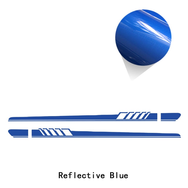 2 Pieces Vinyl Decal Door Side Skirt Stripes Sill Sticker for Tesla Model 3, Model S, Model X, & Model Y