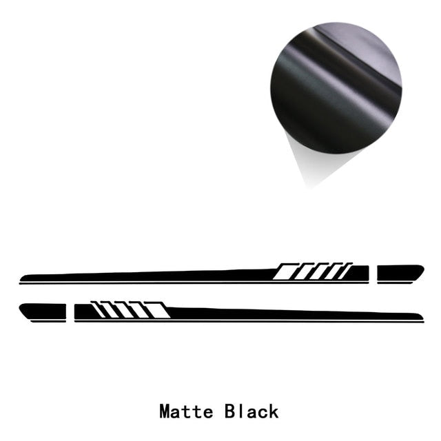 2 Pieces Vinyl Decal Door Side Skirt Stripes Sill Sticker for Tesla Model 3, Model S, Model X, & Model Y