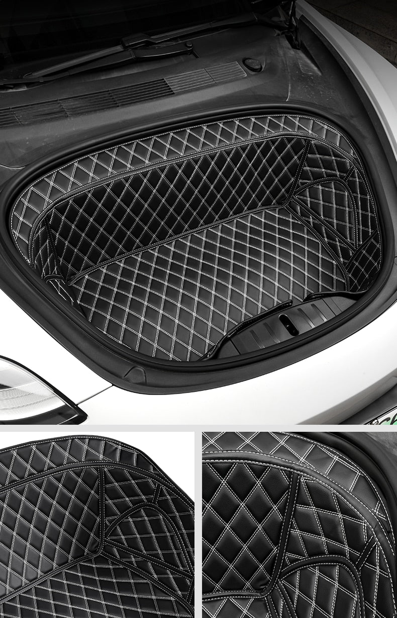 Tesla Model 3 & Y 2020 2021 Wear-Resistant Leather Front Trunk Storage Mat