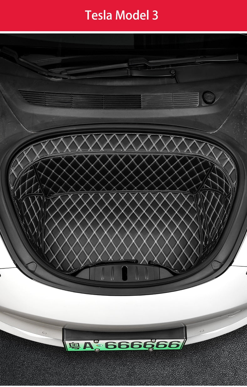 Tesla Model 3 & Y 2020 2021 Wear-Resistant Leather Front Trunk Storage Mat