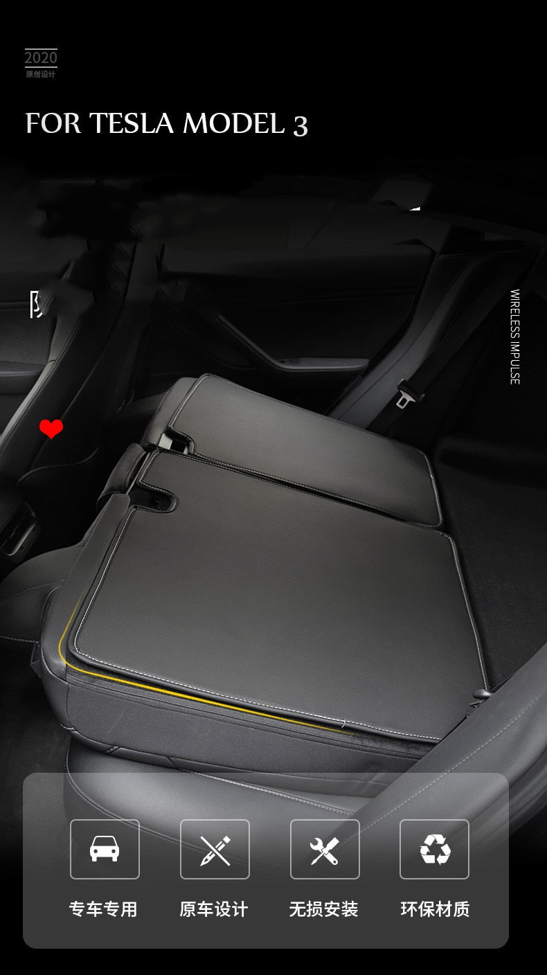 Tesla Model Y Microfiber Rear Backseat Anti-Kick Pads