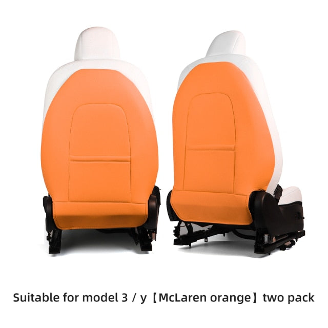Anti-Kick Leather Seatback Protective Seat Cover Pads for Tesla Model 3 & Y