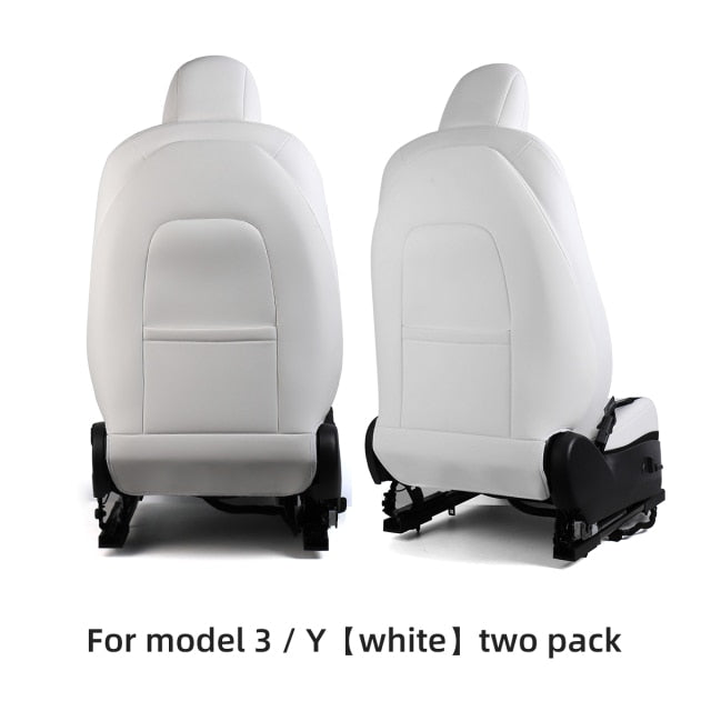 Anti-Kick Leather Seatback Protective Seat Cover Pads for Tesla Model 3 & Y