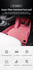 Fully Surrounded Microfiber Leather Pink Floor Mats for Tesla Model 3 & Y