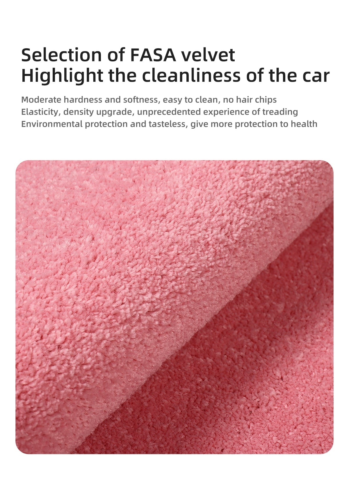 Fully Surrounded Microfiber Leather Pink Floor Mats for Tesla Model 3 & Y