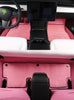 Fully Surrounded Microfiber Leather Pink Floor Mats for Tesla Model 3 & Y