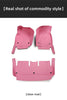 Fully Surrounded Microfiber Leather Pink Floor Mats for Tesla Model 3 & Y
