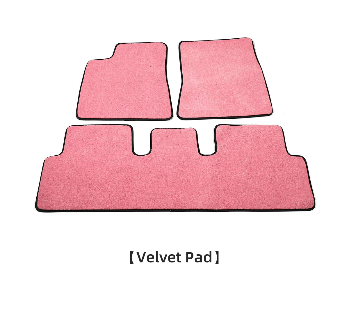 Fully Surrounded Microfiber Leather Pink Floor Mats for Tesla Model 3 & Y