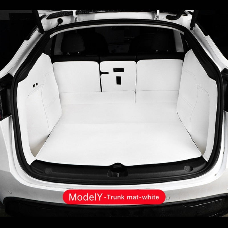 Durable Leather Custom Fit Trunk Mat for Tesla Model 3 & Y