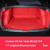 Tesla Model 3 Y Custom Fit Trunk Mat Car Interior Accessories Durable Leather Carpet For Tesla Trunk Mat White
