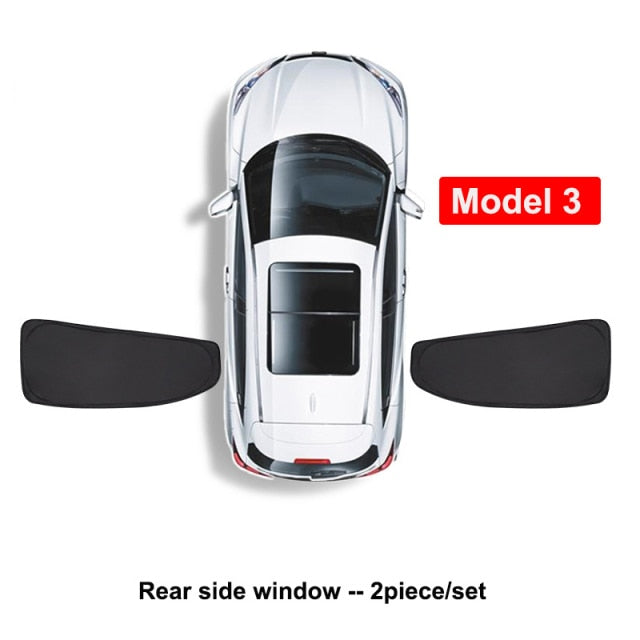 Custom Fit Privacy Sunshades for Tesla Model S, 3, X, & Y
