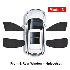 Custom Fit Privacy Sunshades for Tesla Model S, 3, X, & Y