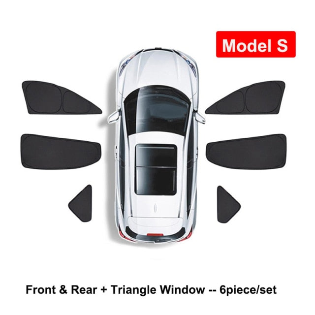 Custom Fit Privacy Sunshades for Tesla Model S, 3, X, & Y