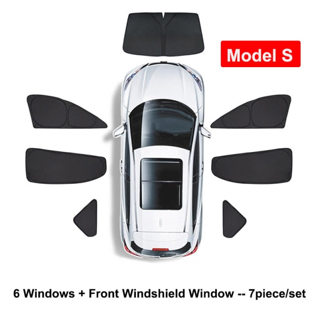 Custom Fit Privacy Sunshades for Tesla Model S, 3, X, & Y