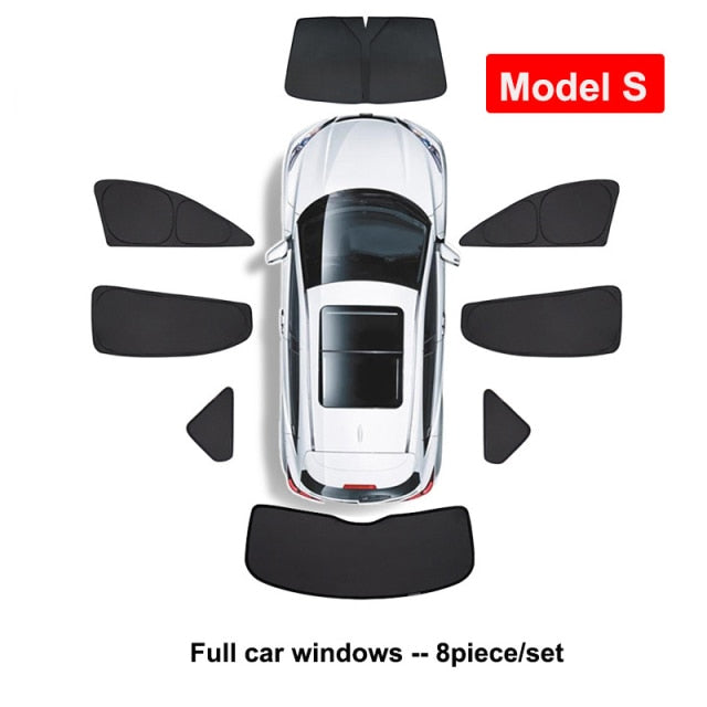 Custom Fit Privacy Sunshades for Tesla Model S, 3, X, & Y