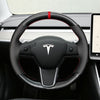 Multi Tone Carbon Fiber Leather Steering Wheel Cover for Tesla Model 3 & Y