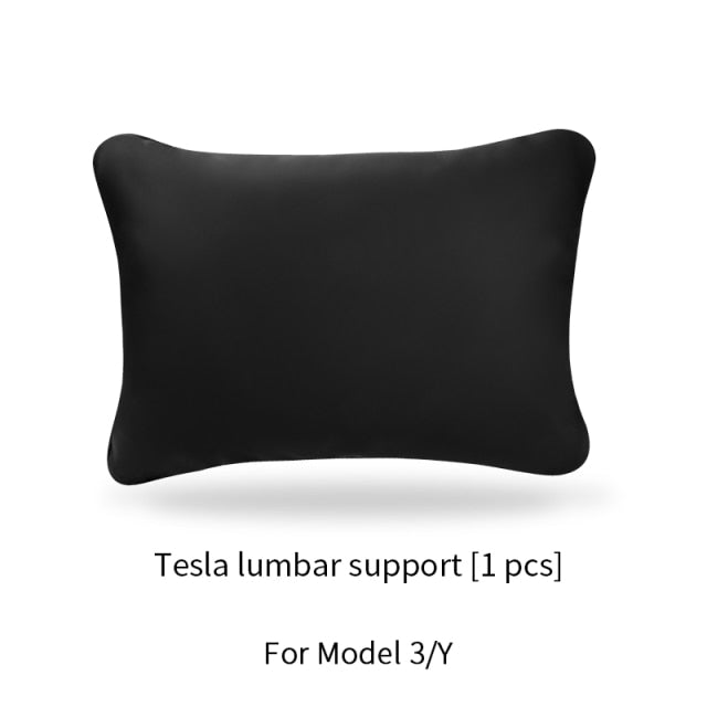High-Quality Leather Headrest Neck Pillow and Lumbar Support Pillow for Tesla Model 3 & Y