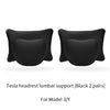 High-Quality Leather Headrest Neck Pillow and Lumbar Support Pillow for Tesla Model 3 & Y