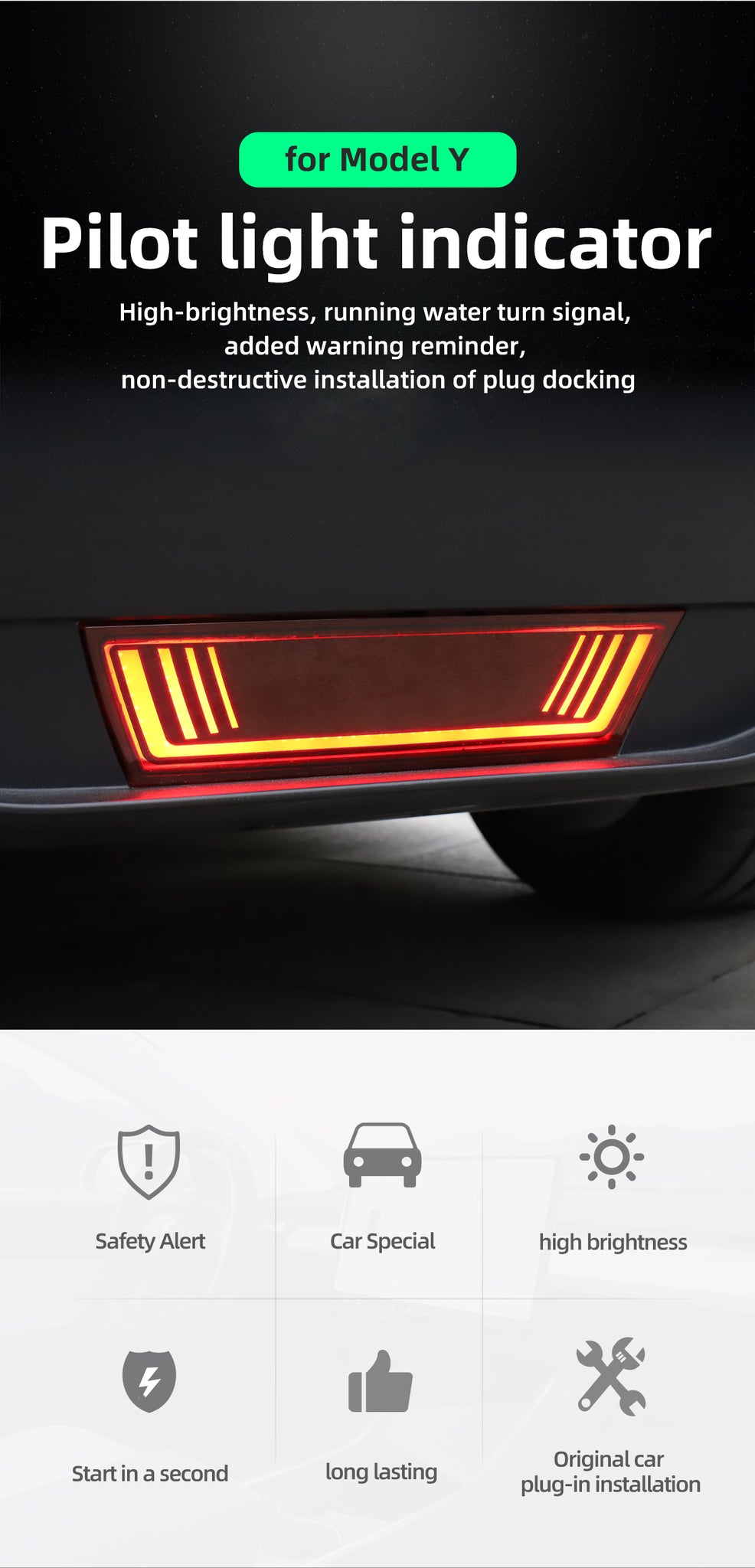 Tesla Model Y Pilot Light