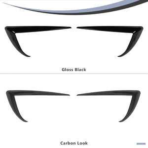 Tesla Model Y Fog Light Trim Cover, 2PCS Carbon Look Eyelids Frame, 2020-2023