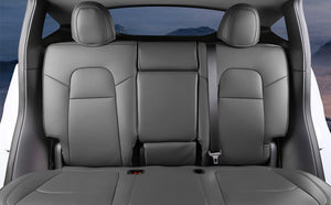 Tesla Model Y Seat Cover Black Leather Car Seat Cushion Protector Custom Fit for Tesla Model Y 2020 2021