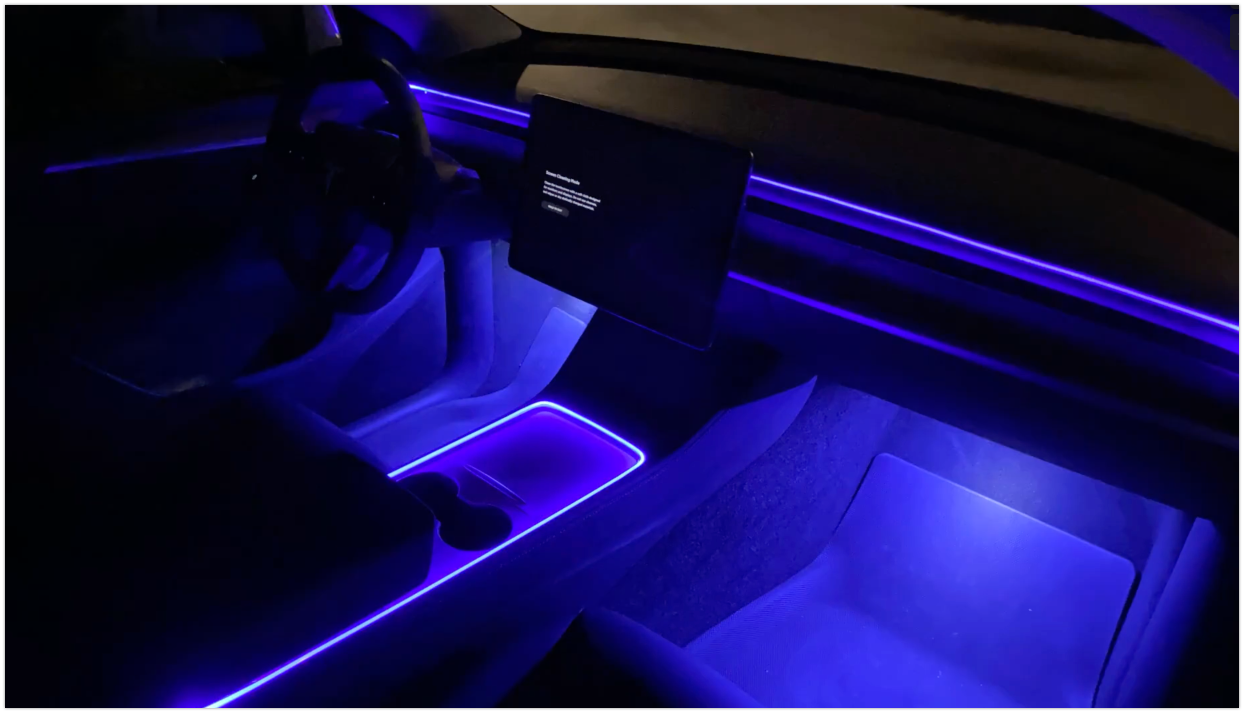 2021-2022+ Tesla Model 3 & Y Center Console & Dashboard Ambient Lighting Kit