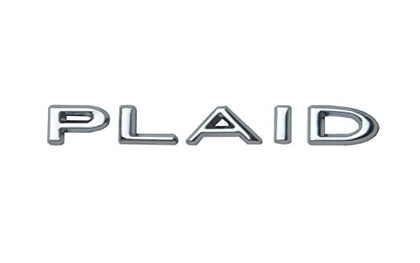 Chrome Plaid Letter Logo Badge Emblem Fit for Tesla Model 3 /Y/X/S