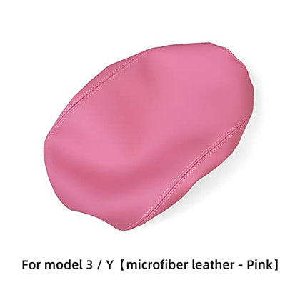 Pink Leather Armrest Cover for Tesla Model 3 & Y