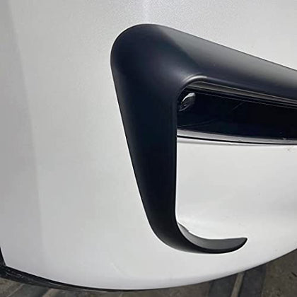 Tesla Model Y Matte Black Carbon Fiber Modification Automobile Repacking Front Fog Lamp Eyebrow Decorate (Color Name : Matte Back)